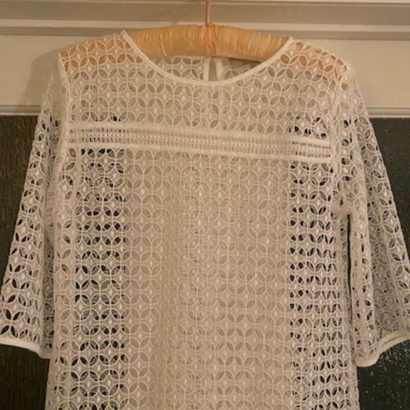 LOFT Tops - LOFT Crochet Lace 3/4 Sleeve Top